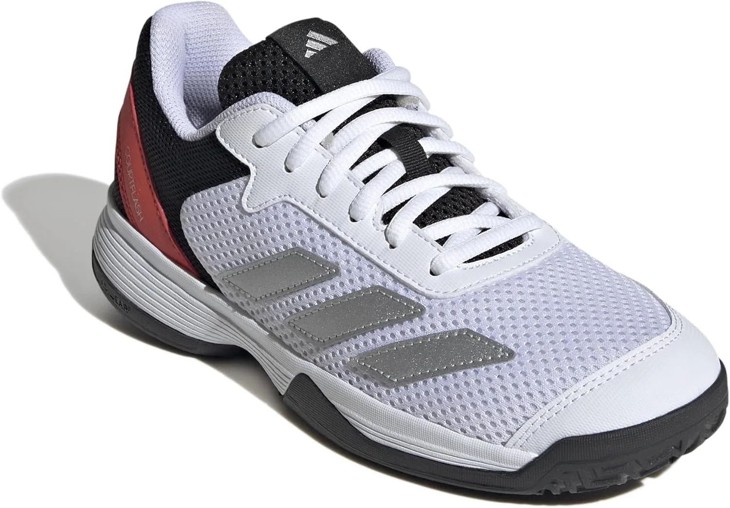 Детские теннисные кроссовки Courtflash унисекс для детей adidas, ярко-красный — фото 3
