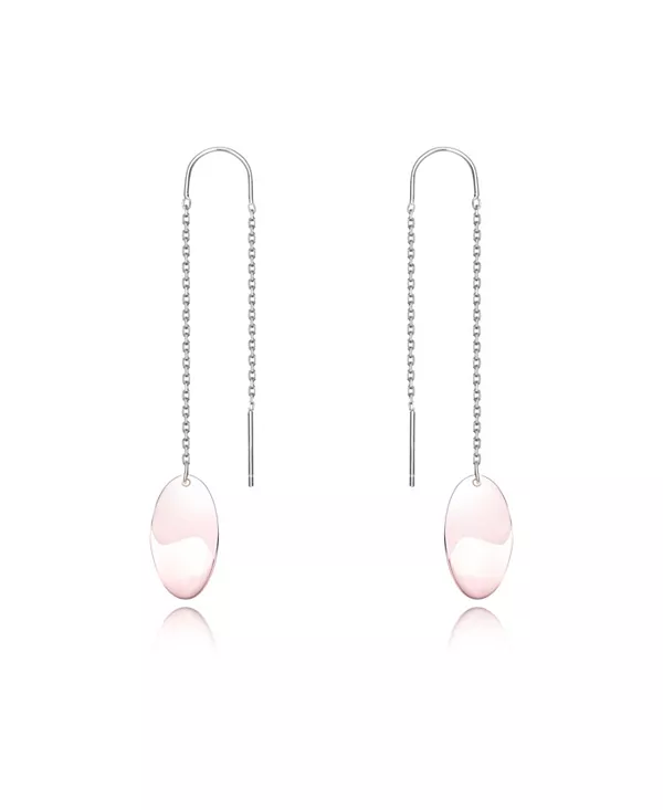 

Элегантные овальные серьги-подвески из стерлингового серебра с покрытием из розового золота Genevive, rose