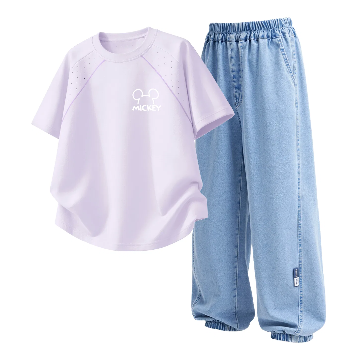 Детский спортивный костюм Disney Casual Sportswear 2 Piece Set гиацинтовый фиолетовый и джинсовый голубой