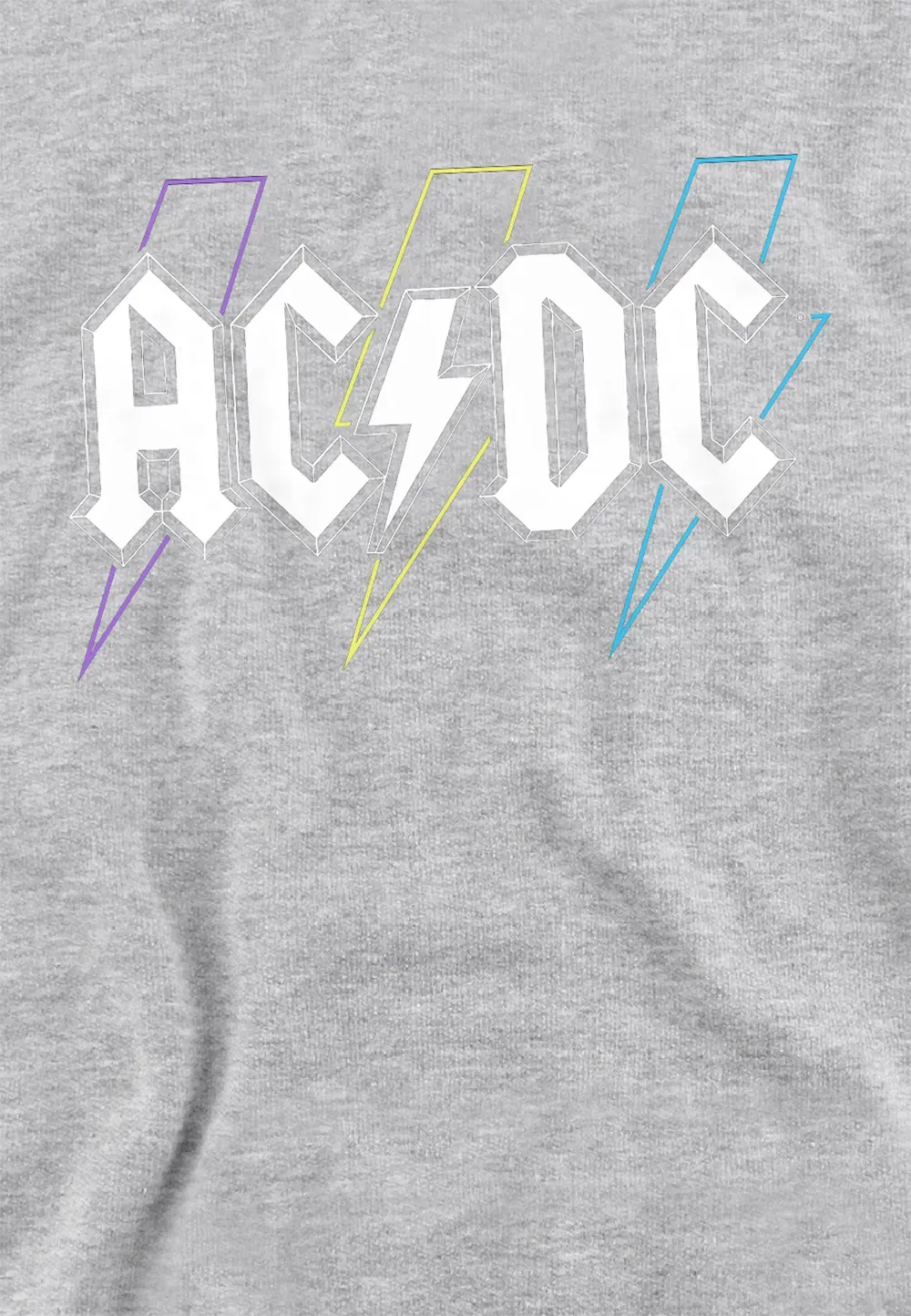 Детская худи ACDC Pastel Bolts Ac/Dc, серый — фото 2