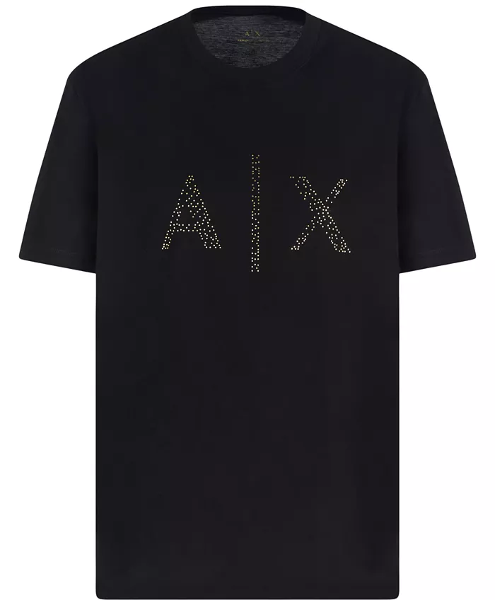 

Футболка Armani Exchange для мужского пола с логотипом в виде шипов A|X Armani Exchange, черный