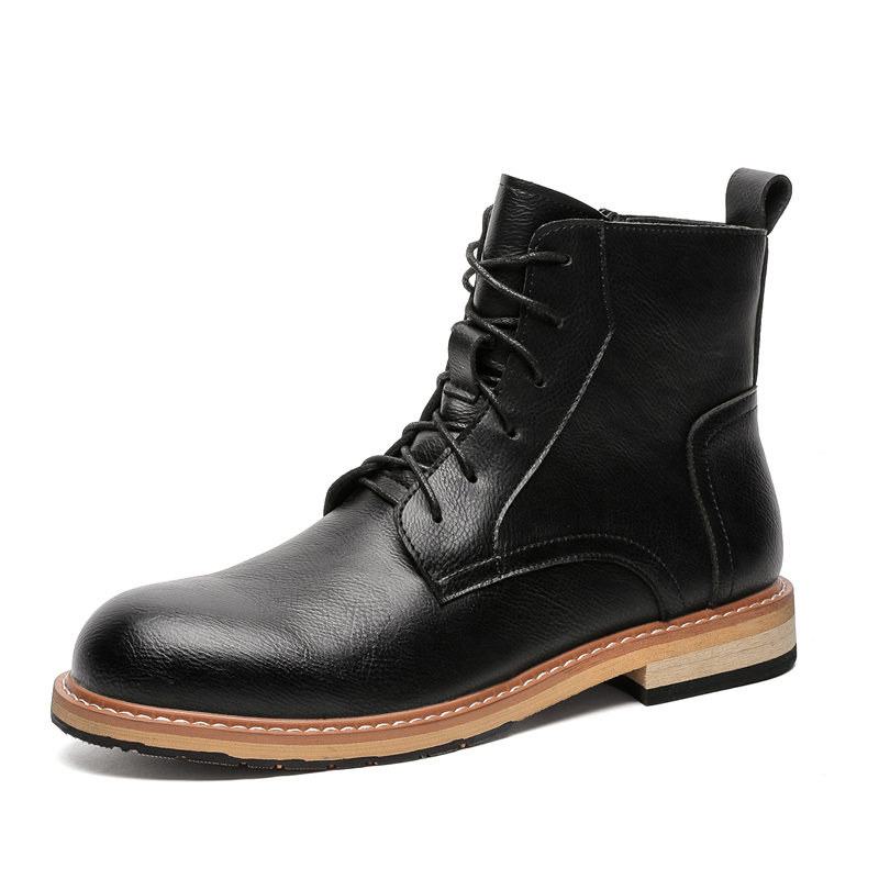 

FAPAI Мужские ботинки Martin для увеличения роста черные, цвет Black Height Increasing