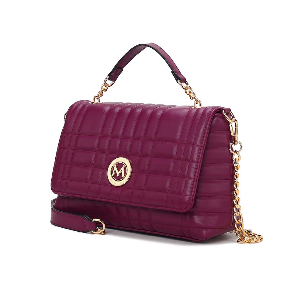 

Женская сумка на плечо Lola Quilted из веганской кожи от Mia K MKF Collection By Mia K., цвет burgundy
