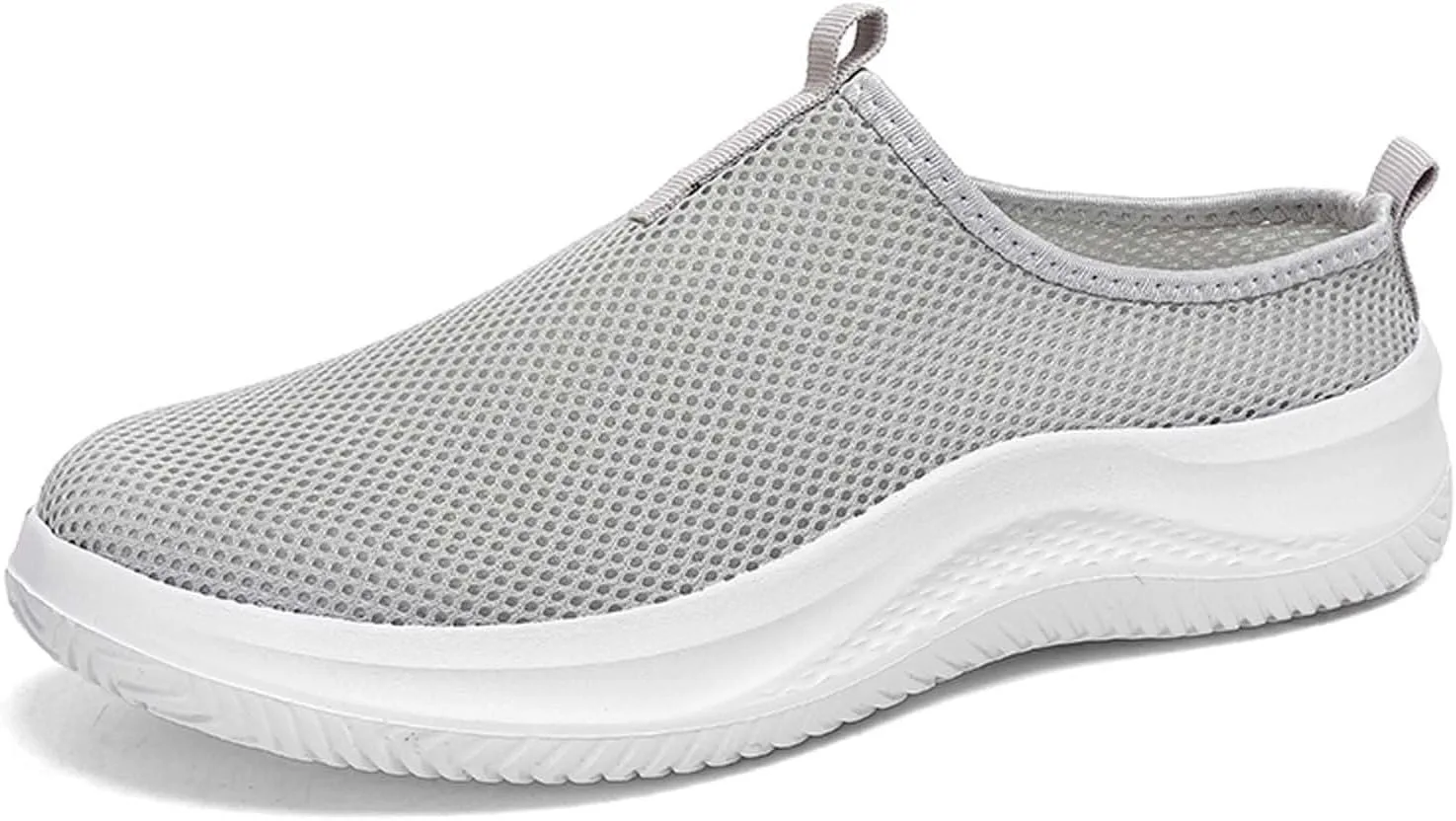 Кроссовки Herren Weiß Schuhe - Soft Freizeitschuhe Кроссовки Anti-Rutsch Leichte Leicht Arch Sohle Farbkontrast Outdoor-Lassige Laufschuhe Atmungsaktiv Trekkingschuhe Turnschuhe Flach Walkingschuhe Generisch, светло-серый — фото 4