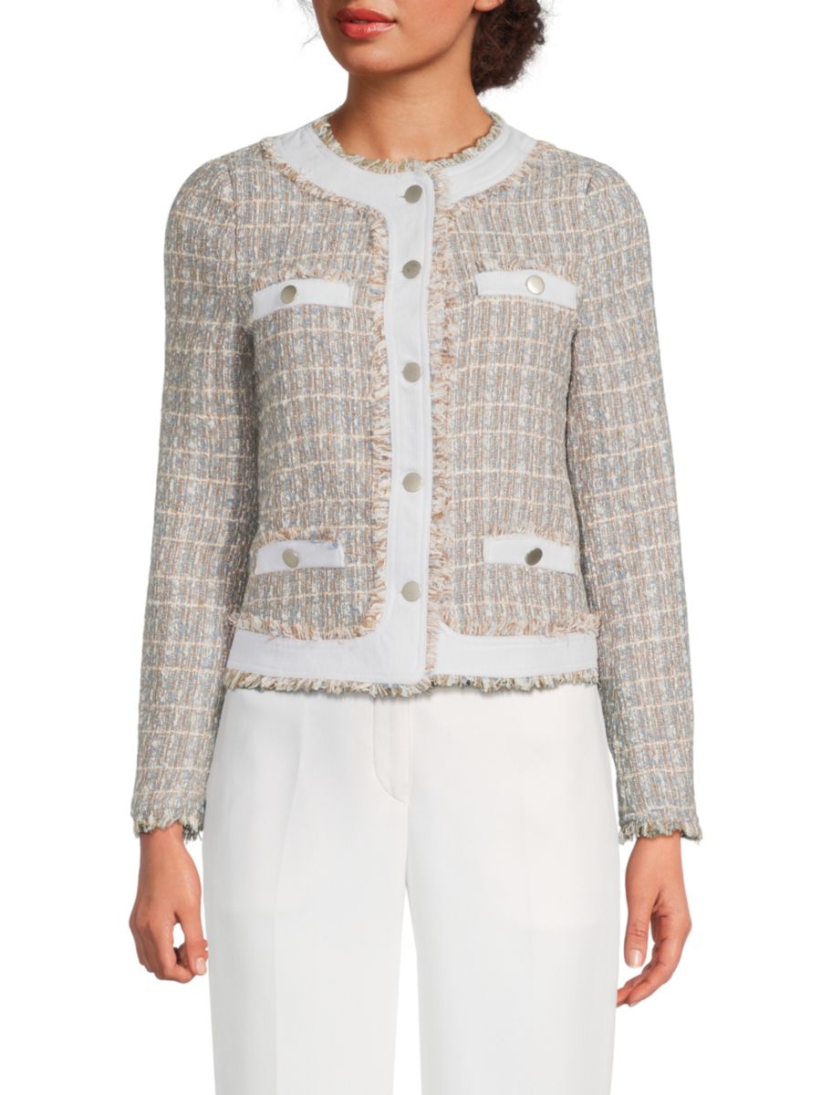 

Пиджак из твида в стиле микс-медиа Ecru, цвет Light Blue Tan