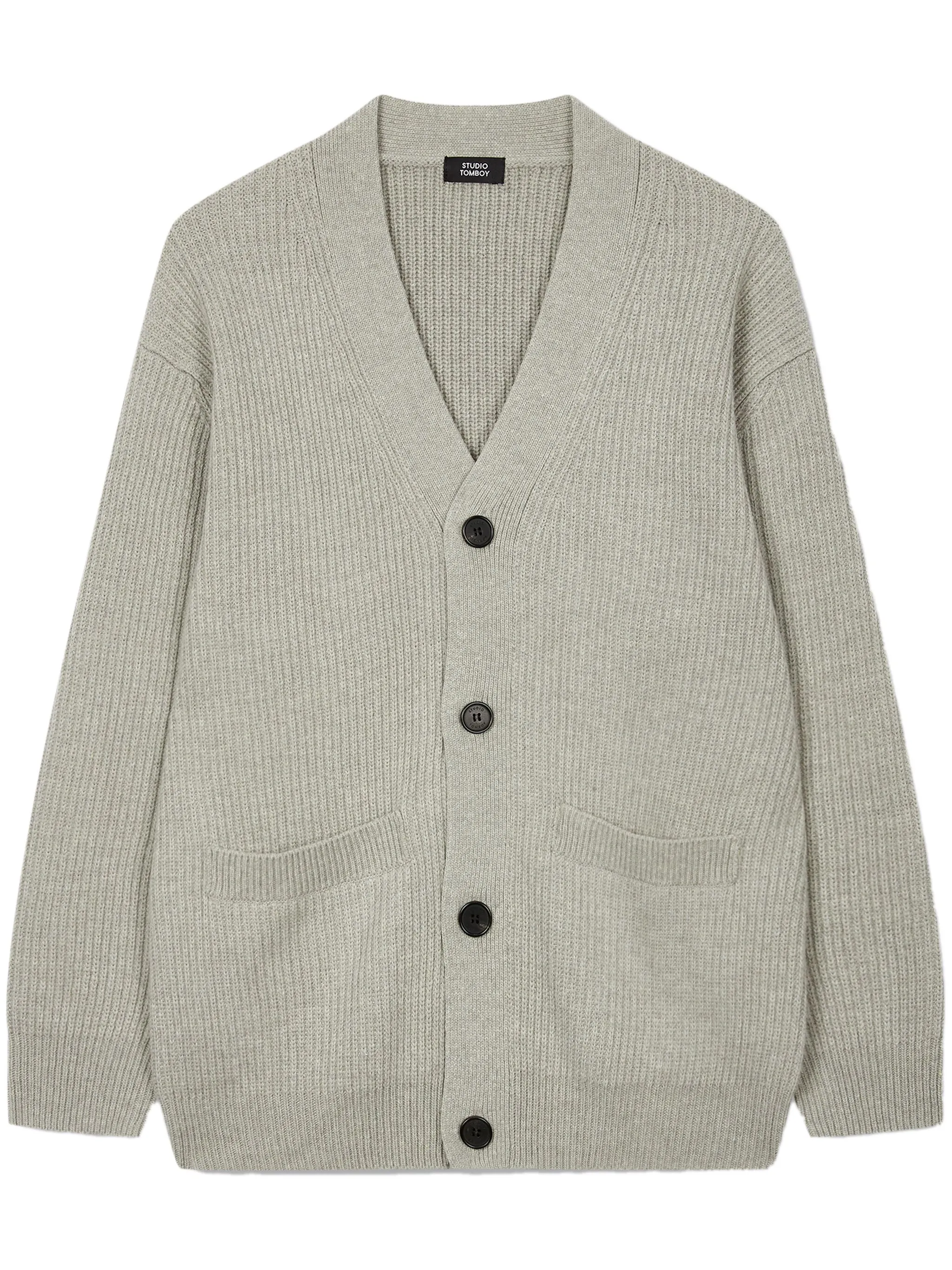 

Кардиган в рубчик Studio Tomboy, серый