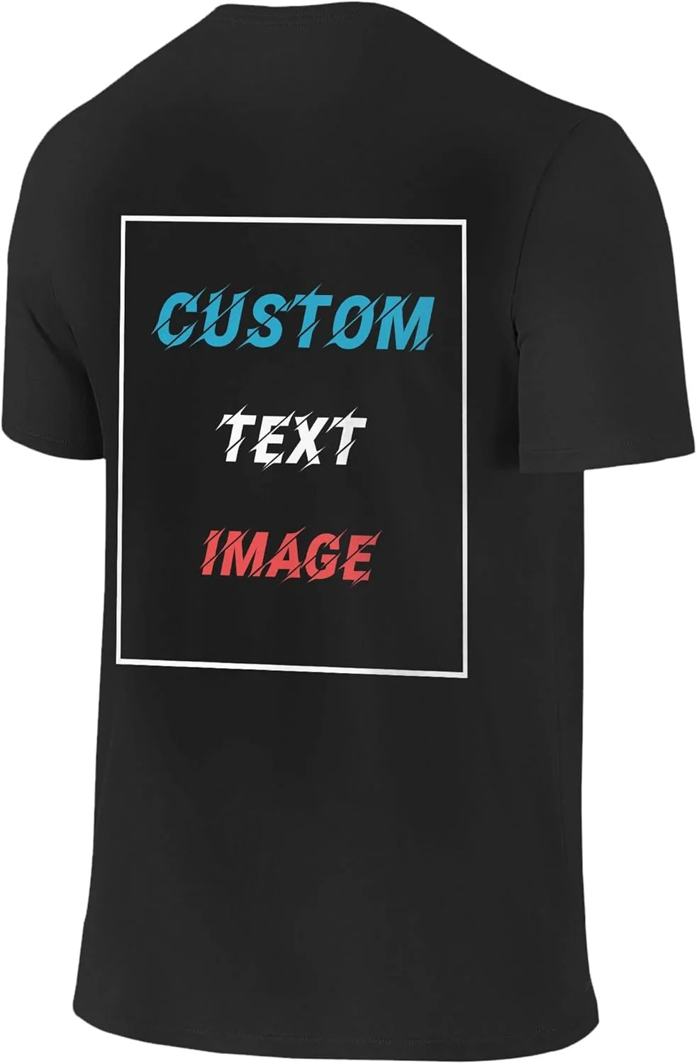 Футболка мужская Customized Large Size с принтом спереди и сзади — фото 4