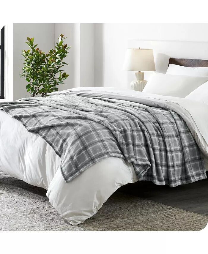 

Флисовое одеяло из микроплюша Bare Home, серый