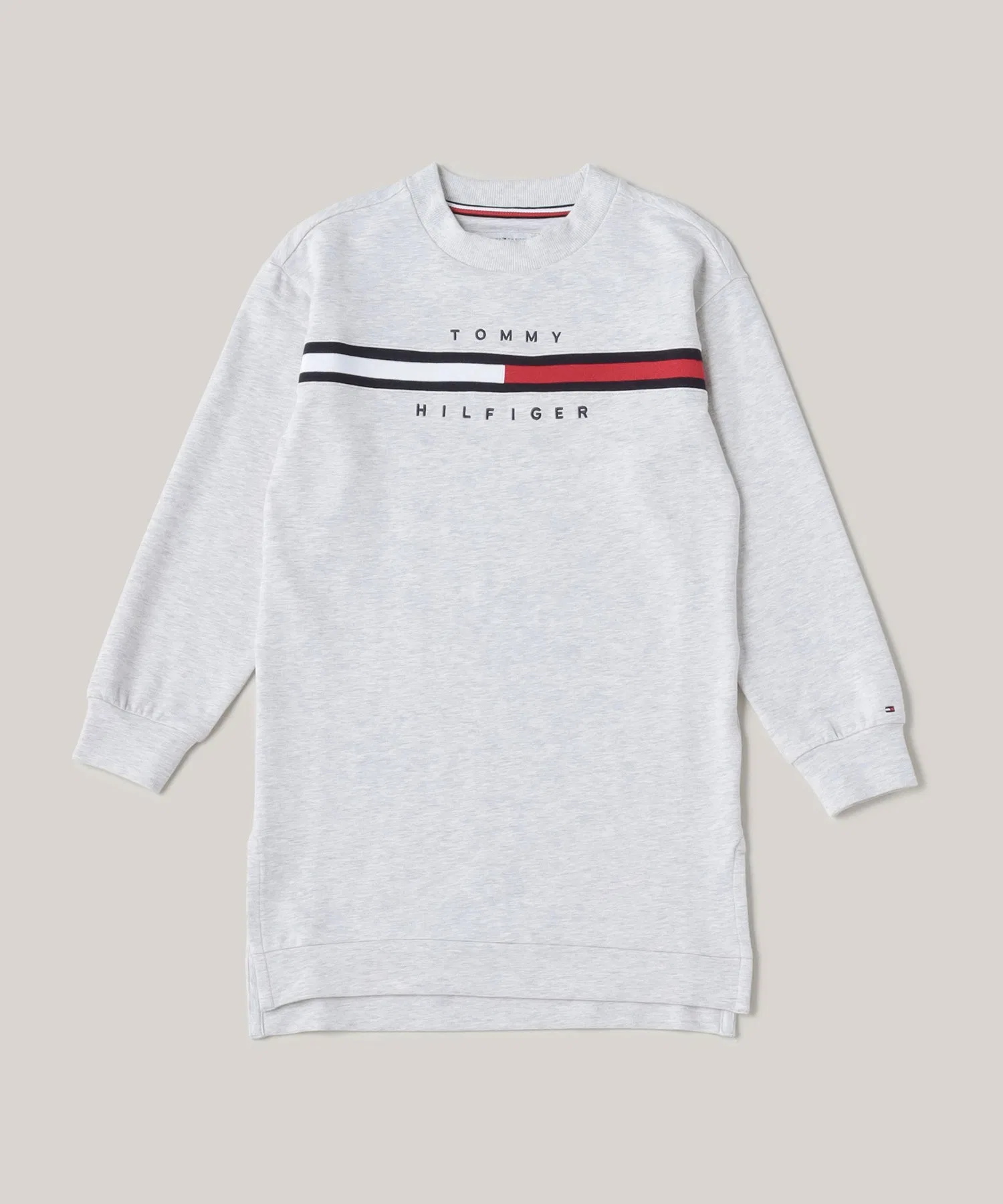 Детское платье Tommy Hilfiger с логотипом серое