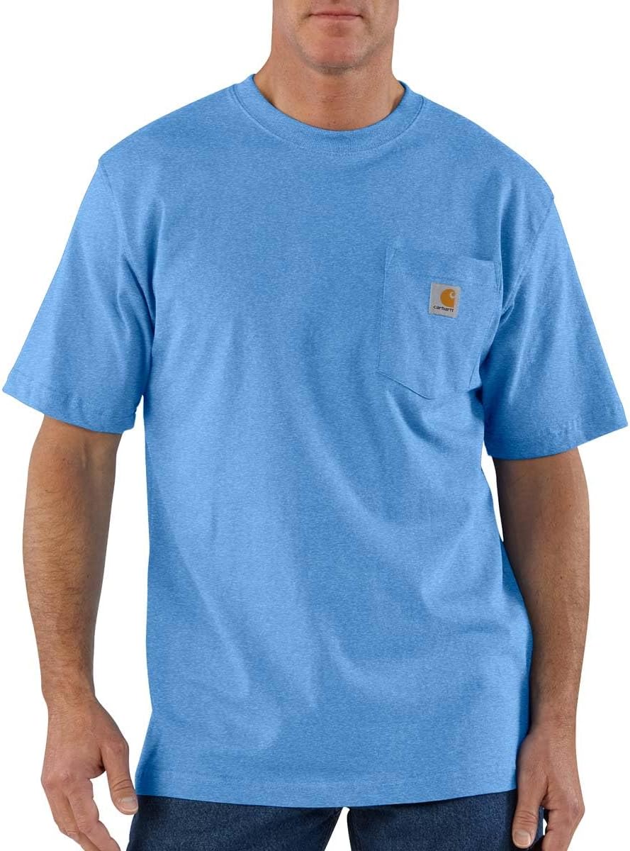 

Carhartt мужская футболка с карманом, свободный крой, тяжелый хлопок, короткий рукав, Blue Lagoon Heather, Синий, Carhartt мужская футболка с карманом, свободный крой, тяжелый хлопок, короткий рукав, Blue Lagoon Heather