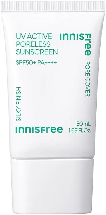 Солнцезащитный крем Innisfree UV Active Poreless Sunscreen SPF 50+ PA+++ 50 мл, цвет Ochre