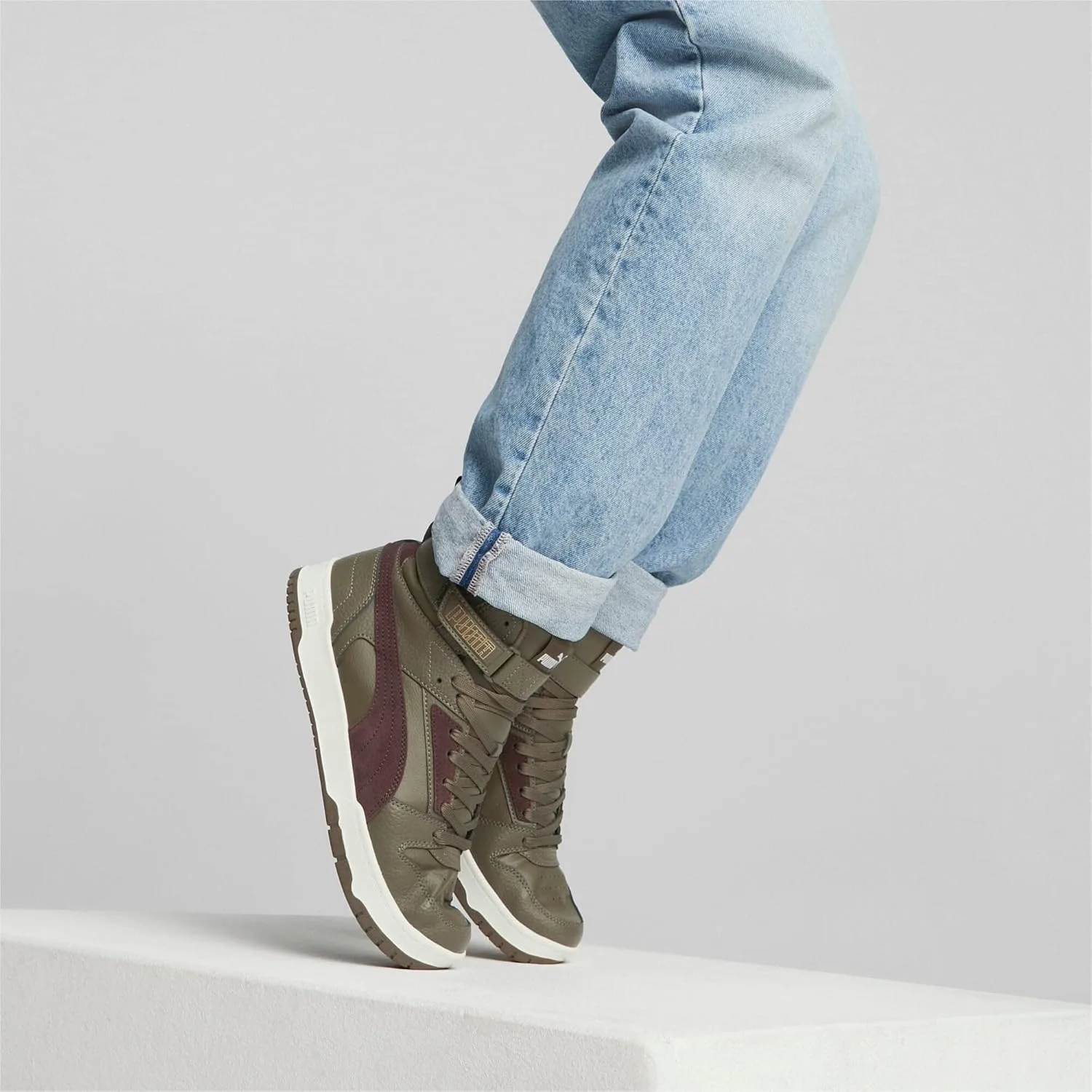 Кроссовки Puma Unisex Rbd Game WtrSneaker, оливковый/шоколадный/золотой — фото 2