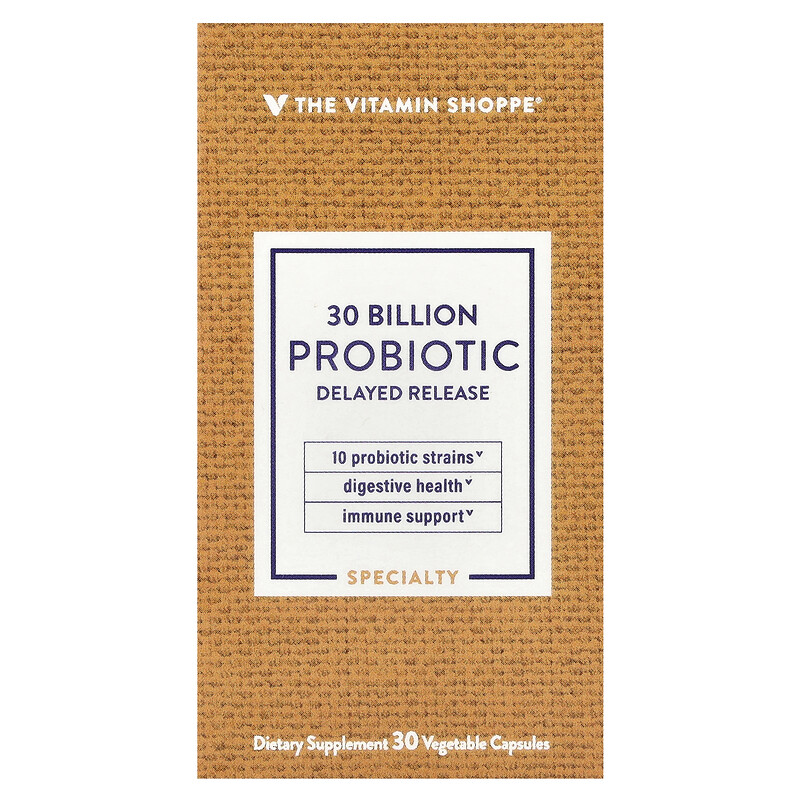 

The Vitamin Shoppe, Пробиотик, 30 млрд КОЕ, 30 растительных капсул
