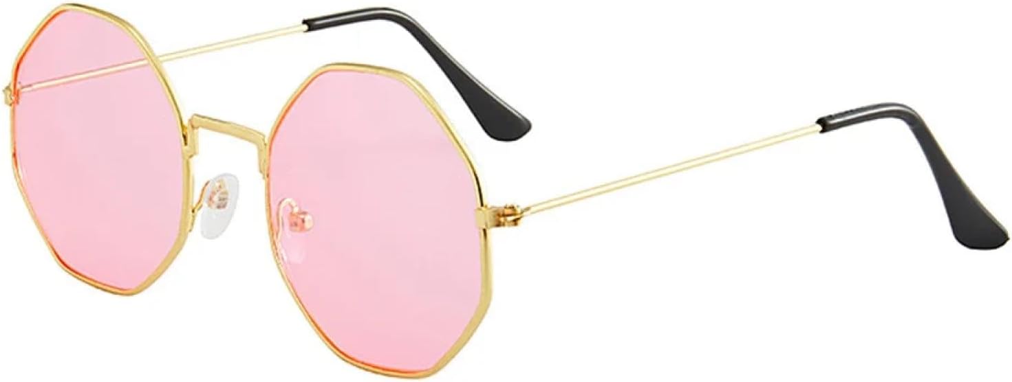 

Солнцезащитные очки с защитой от УФ-излучения UV400 | Черная металлическая оправа | Для женщин и мужчин, для занятий спортом на открытом воздухе и вождения DSVIGF, Gold Pink