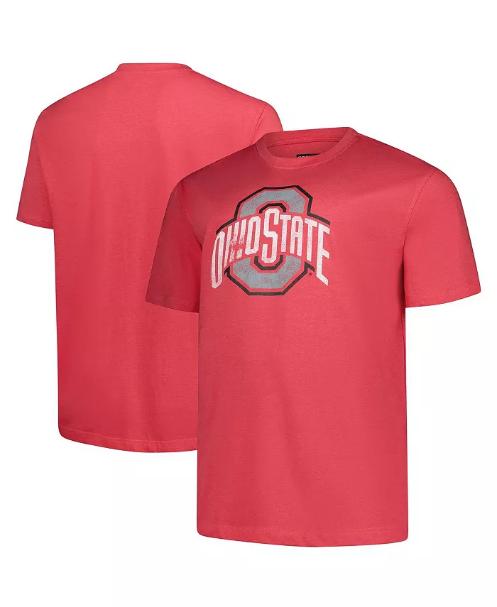 

Мужская футболка Big Tall с винтажным логотипом Ohio State Buckeyes в цвете scarlet Fanatics