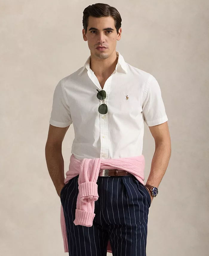 

Мужская классическая рубашка из шамбре Polo Ralph Lauren, белый