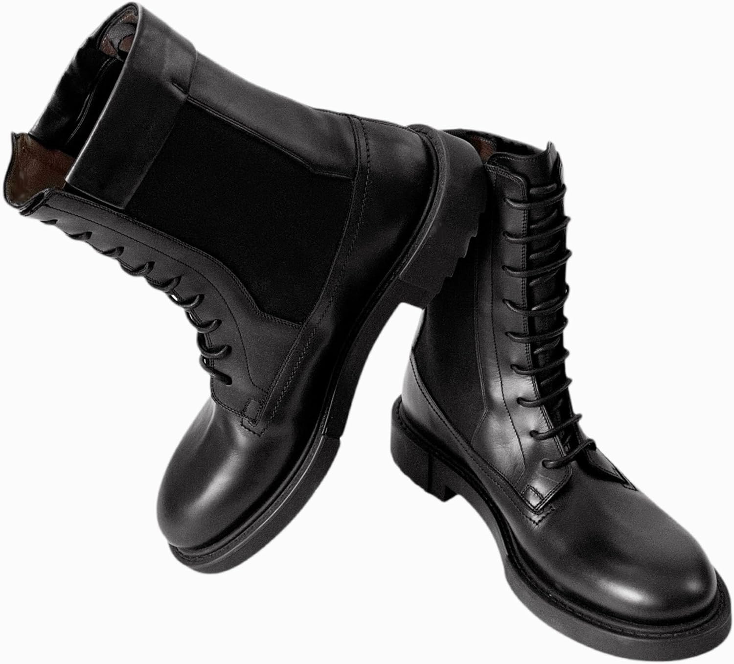 Мужские ботинки Ferragamo IGLESIAS из черной кожи с пряжкой Gancini, военные, повседневные (Salvatore) — фото 4
