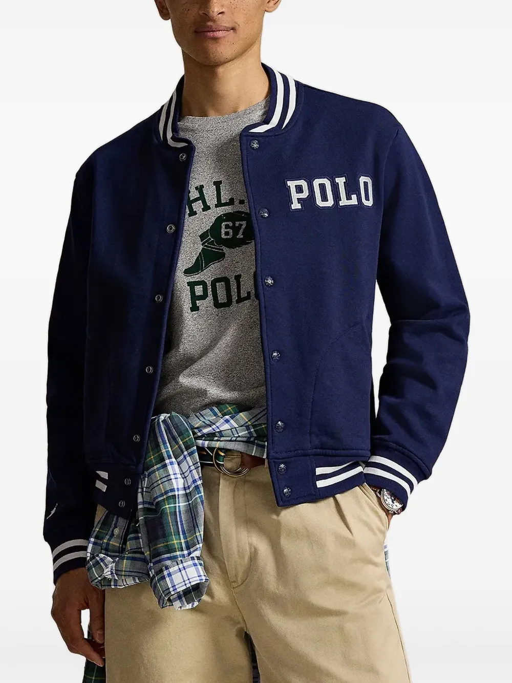 

Бомбер с вышивкой POLO RALPH LAUREN, синий