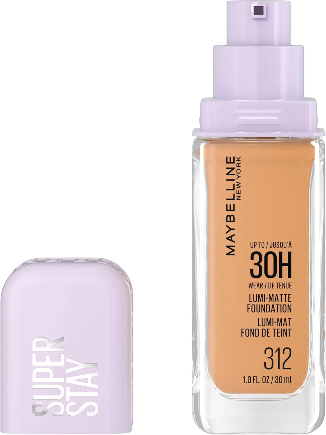 Тональное средство Super Stay Lumimat Lightweight Buildable Full Coverage Foundation, Maybelline, 312 warm, 1 шт.