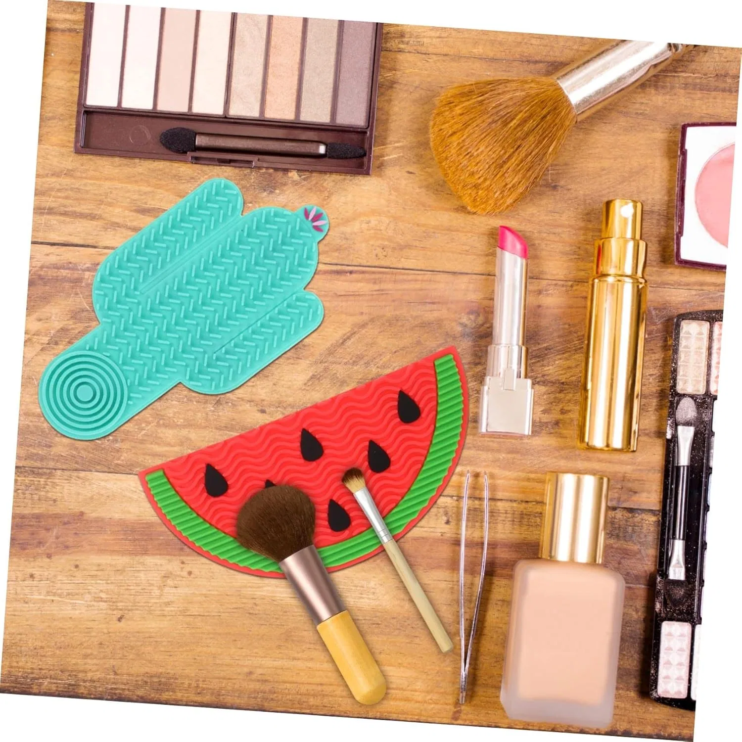 Коврик для чистки кистей Silicone Makeup Brush Cleaner Mat KAILIKETIY, 2 шт — фото 3
