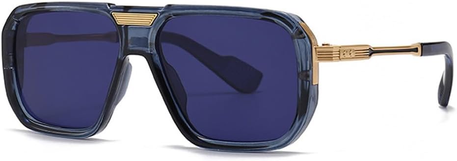 

Ретро мужские солнцезащитные очки с градиентным переходом цвета, модные роскошные женские солнцезащитные очки с заклепками, трендовые темно-синие солнцезащитные очки UV400 generic, Blue Dark Blue