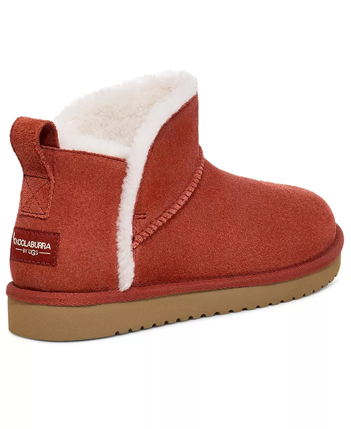 Женские угги Koola Ultra Mini Koolaburra By UGG низкие замшевые, красный — фото 3
