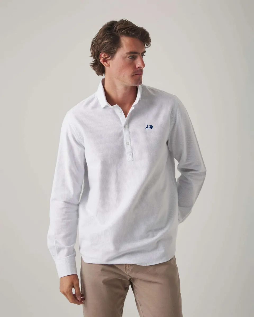 

Мужская рубашка классического кроя в синюю полоску Scotta 1985, светло-голубой