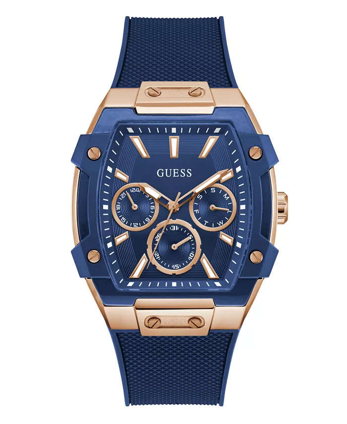 

Мужские многофункциональные часы Blue Rose Gold Tone, 44mm Guess