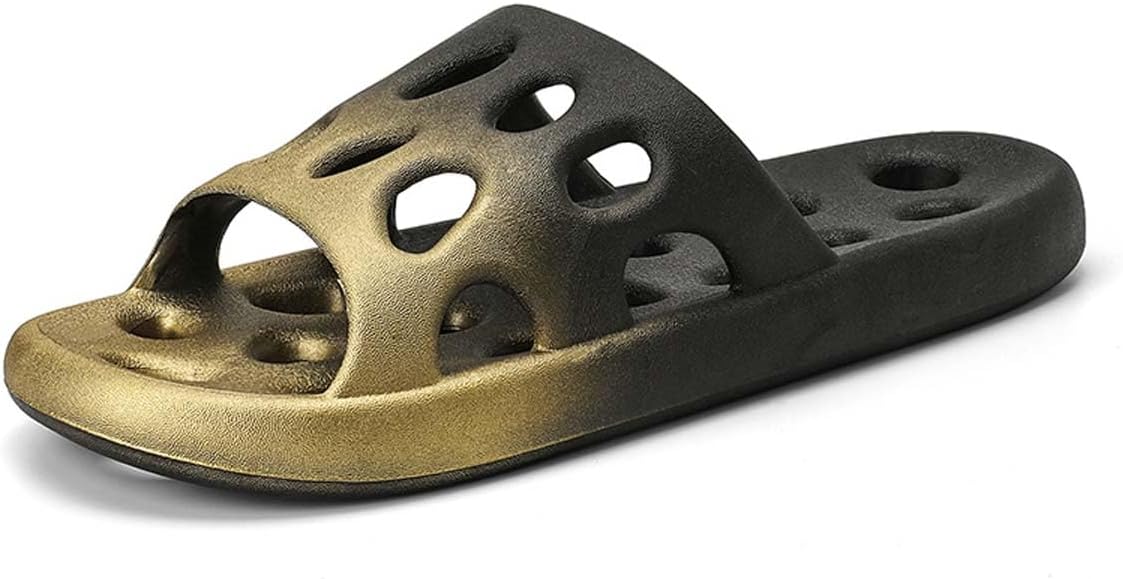 

Мужские и женские легкие шлепанцы с мягкой подошвой, открытым носком, для душа, для улицы, пляжа и дома Hydlongr, черный