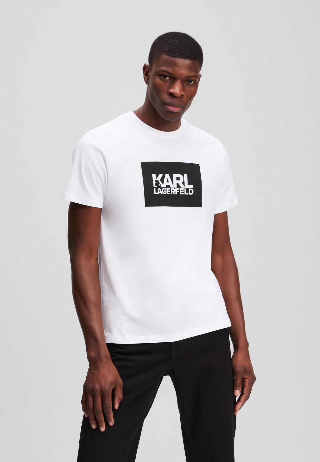 

Футболка с принтом BIG STACK LOGO KARL LAGERFELD, белый