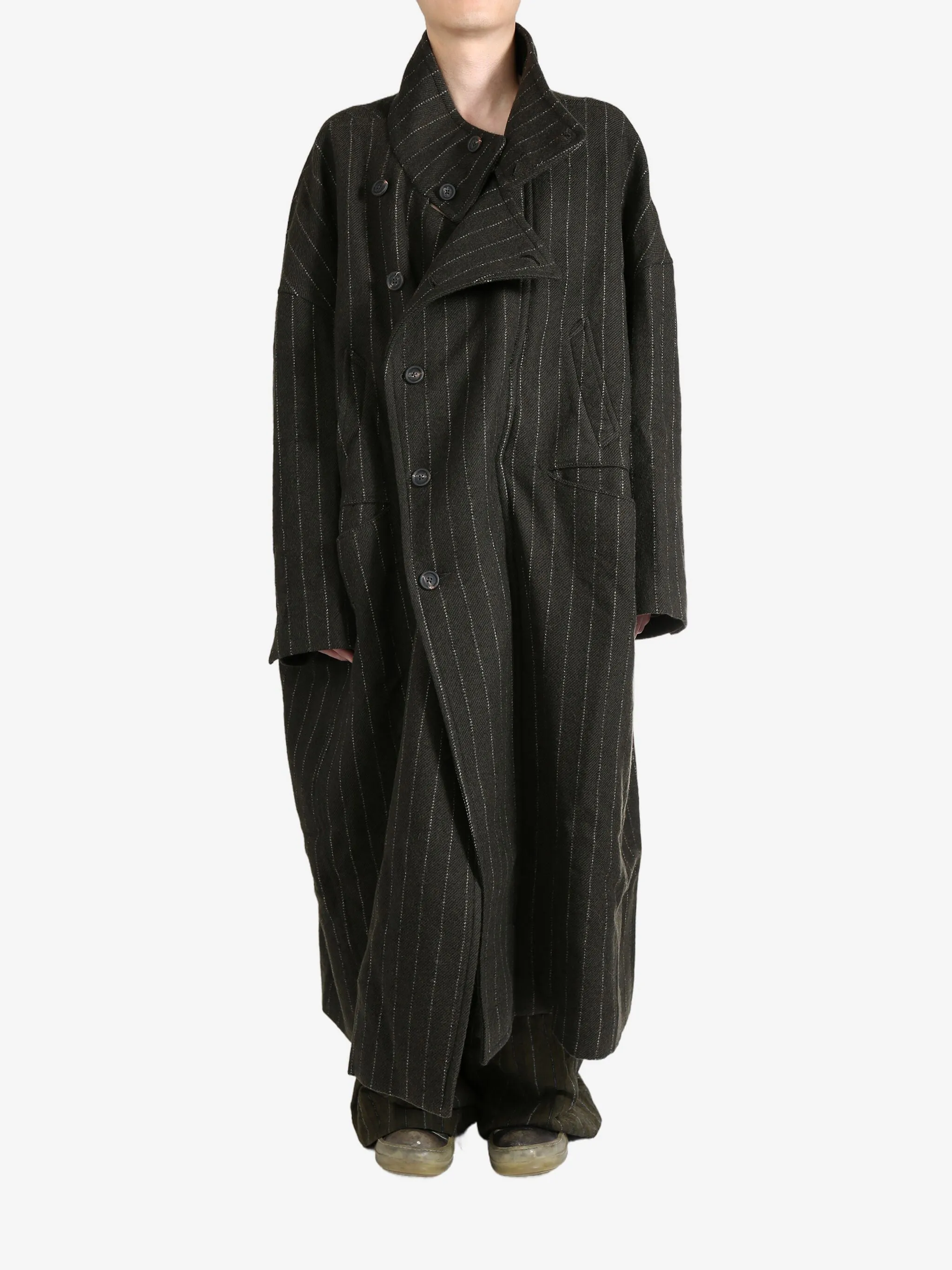 

Однобортное пальто оверсайз Ziggy Chen, черный