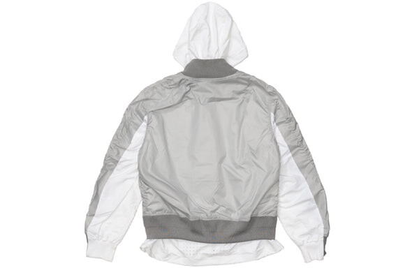 Куртка x sacai double layer contrasting colors sports hooded jacket 'grey' Nike, мультиколор — фото 3