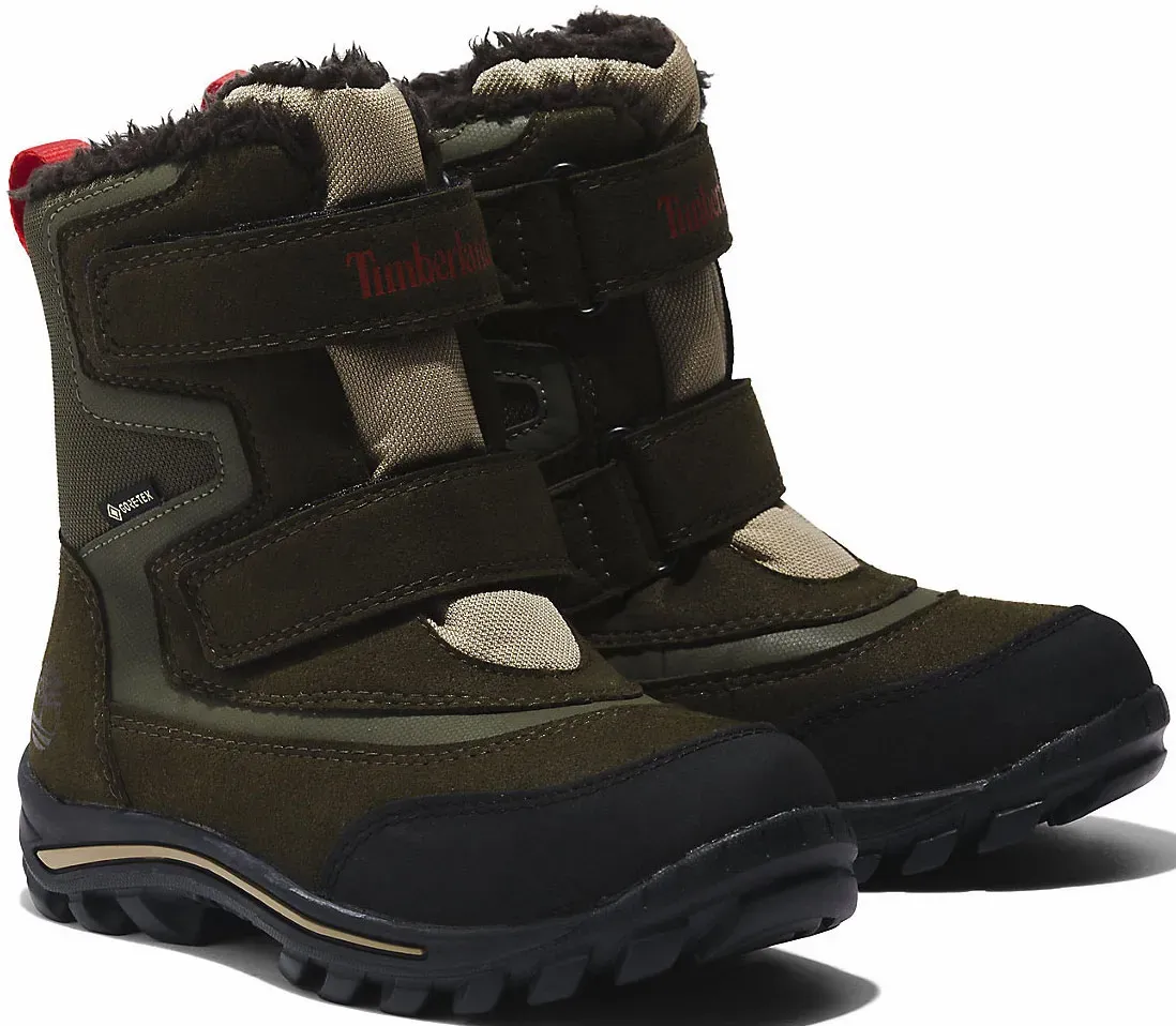 

Зимние ботинки Timberland "Chillberg 2-Strap Gore Tex", на подкладке, водонепроницаемые, с застежкой-липучкой, зеленый