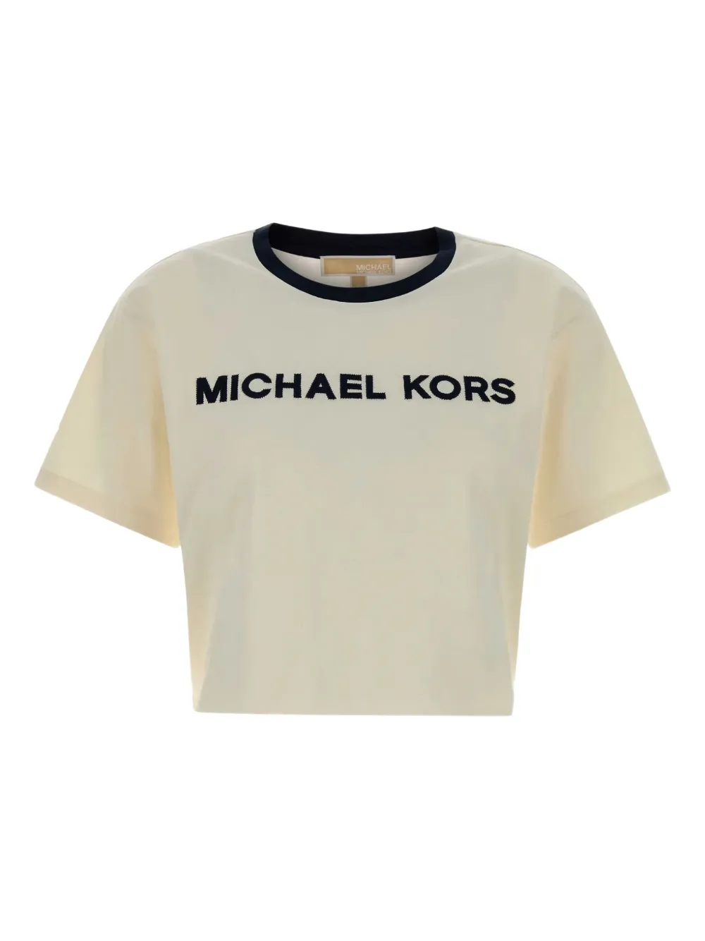 

Хлопковая футболка с вышитым логотипом Michael Michael Kors, нейтральный