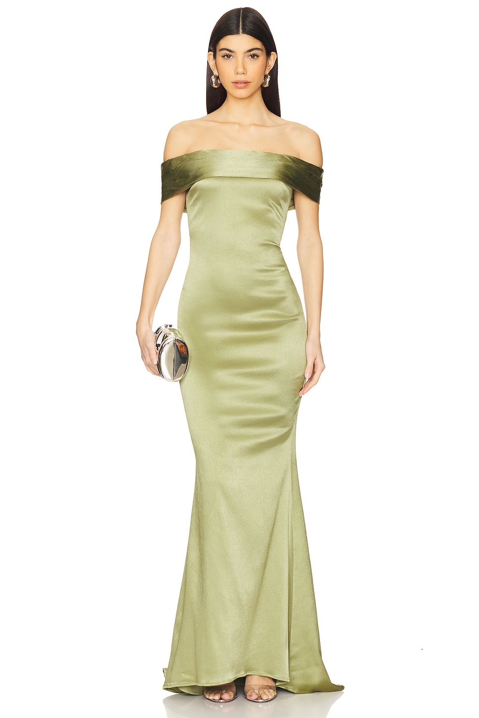 

X revolve вечернее платье Margit от Michael Costello, sage