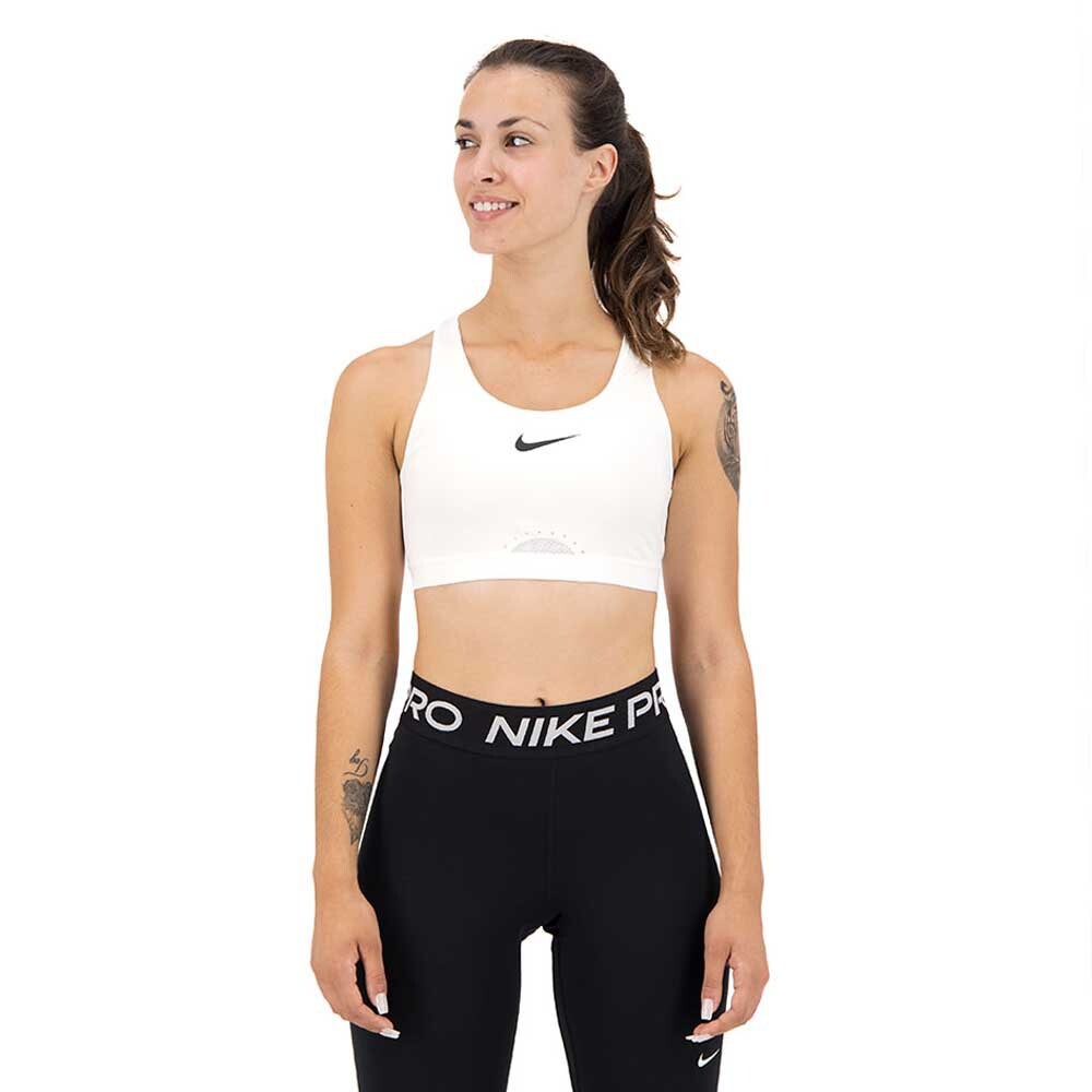 

Спортивный бюстгальтер Nike Dri Fit Swoosh High Support Non-Padded, белый