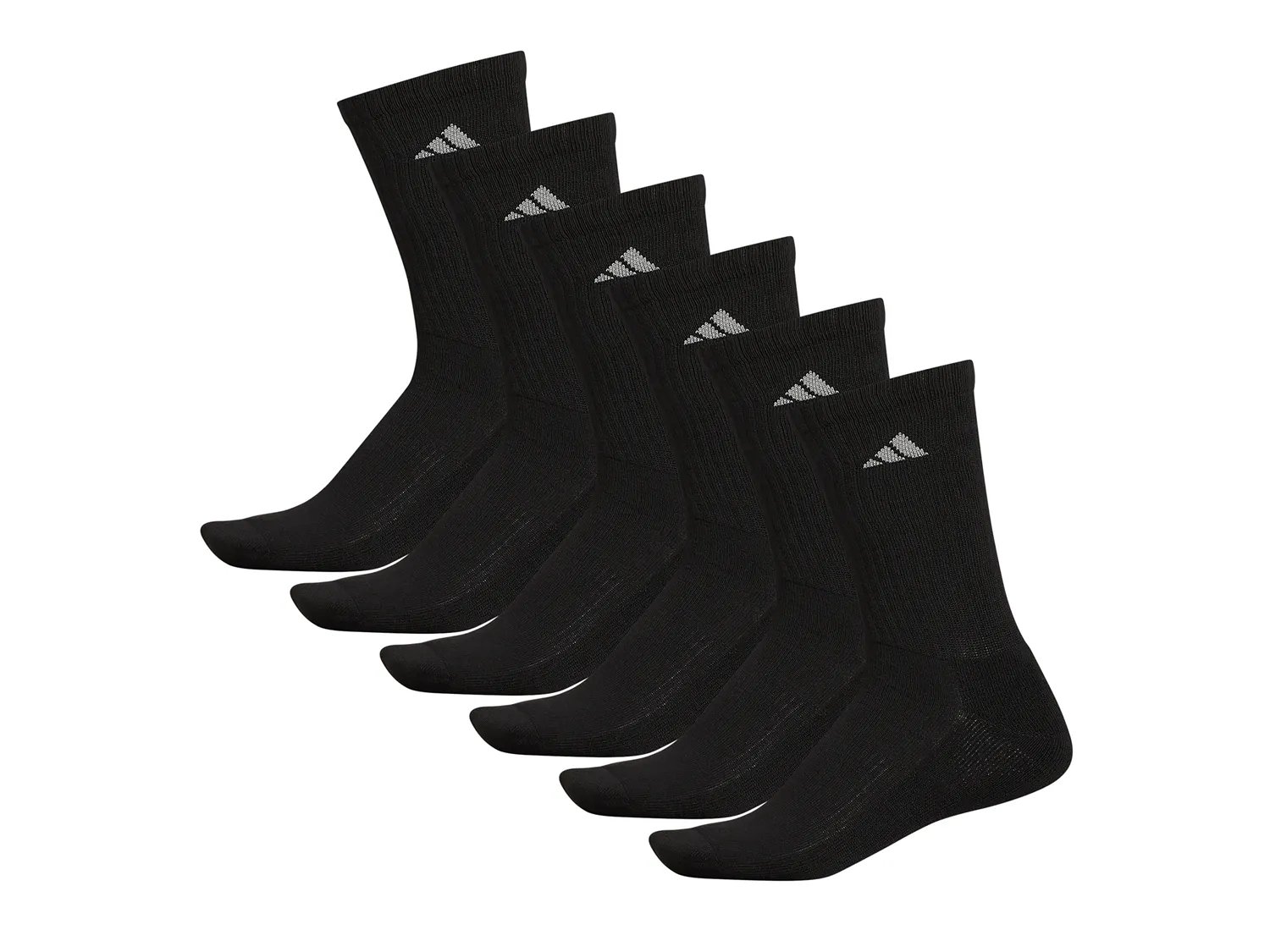 Носки adidas Athletic Cushioned Men's Crew Socks - 6 Pack, черный — фото 2
