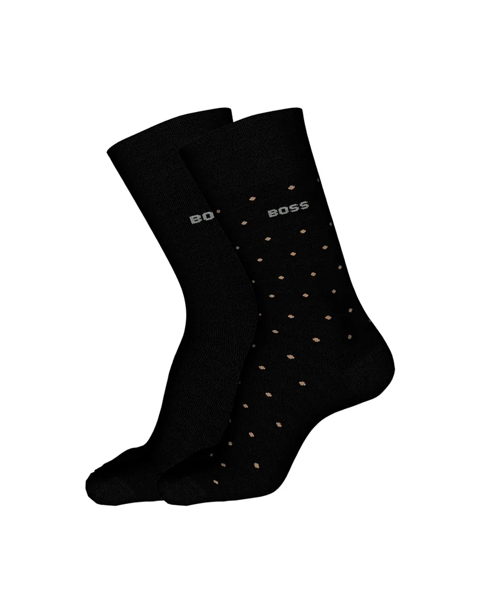 

Набор из двух мужских носков из бамбука, универсальный размер Boss, черный