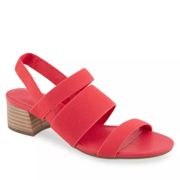 Женские босоножки Chara на каблуке с ремешком на пятке Aerosoles, цвет coral elastic
