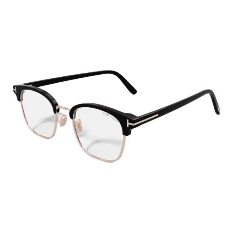 

Оправа для очков TF Plate Frame с металлической линией бровей Унисекс черный TOM FORD