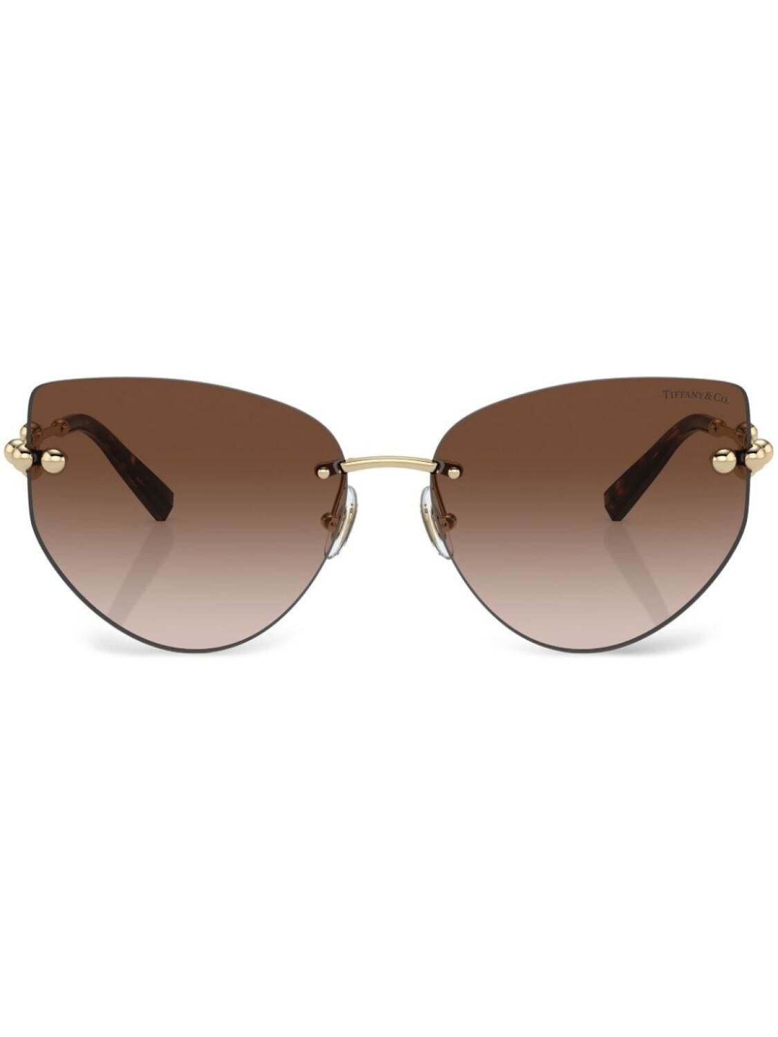 

Tiffany & Co Eyewear солнцезащитные очки в оправе 'кошачий глаз', золотистый