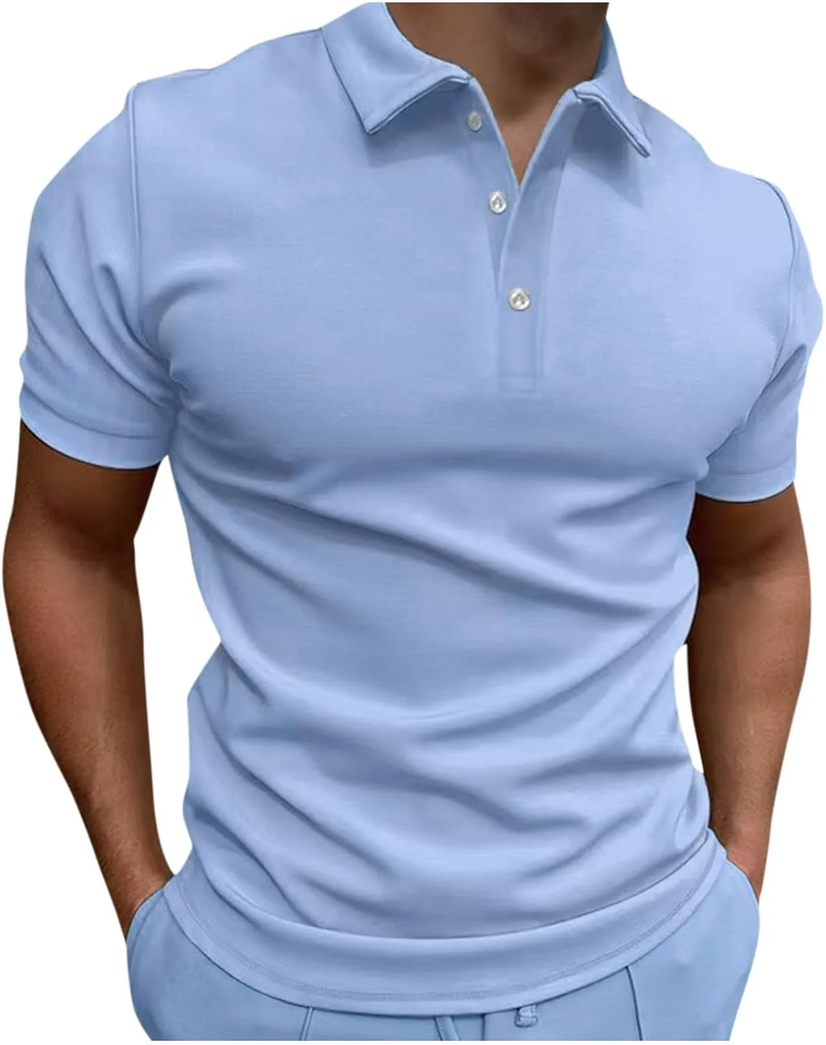 

Мужская рубашка с коротким рукавом, классическая, casual