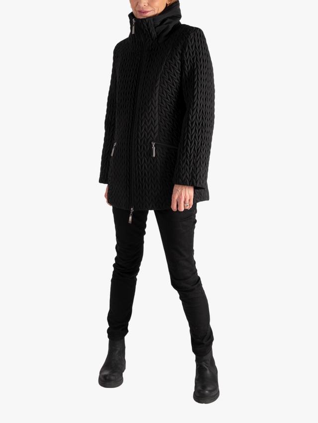 

Вышитый стеганый кабель-пальто chesca, Black