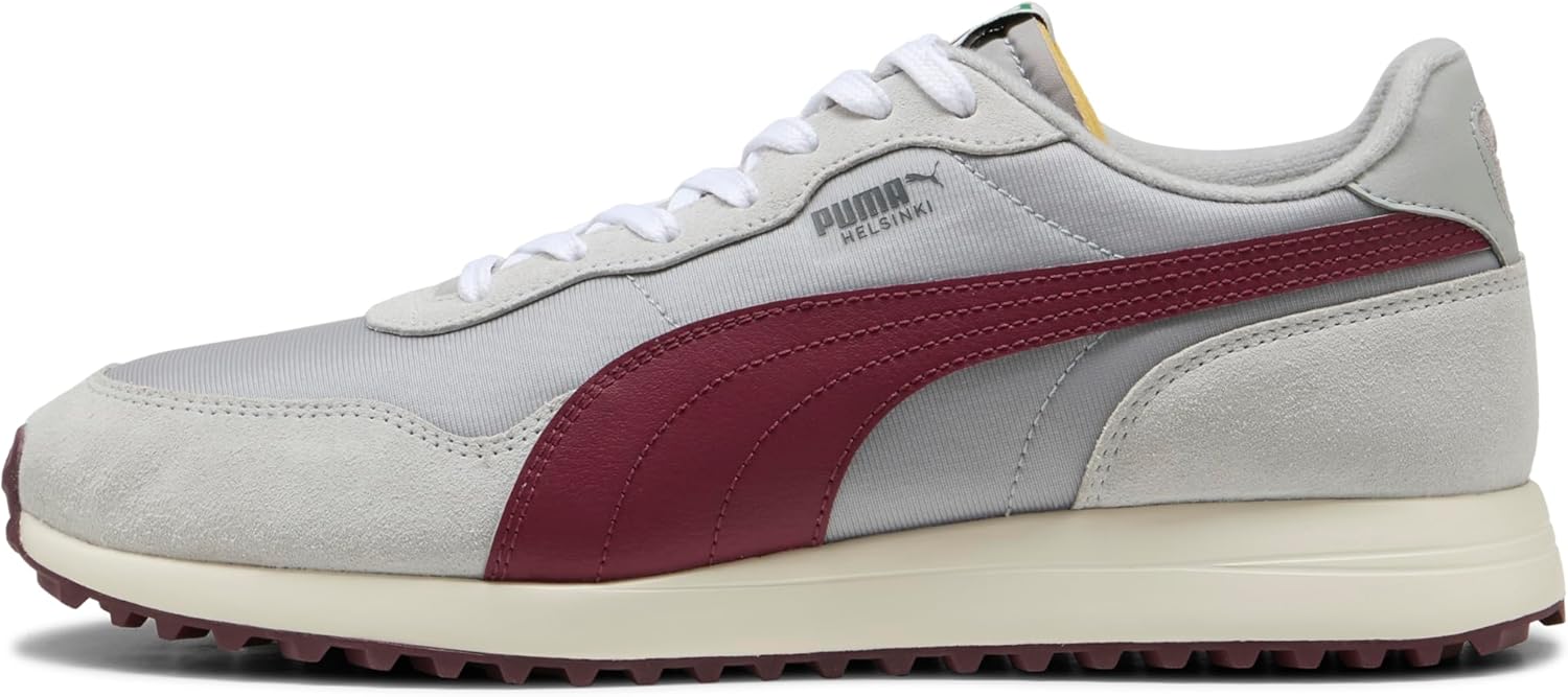 

Кроссовки PUMA Helsinki G для гольфа, унисекс, слоновая кость/серый