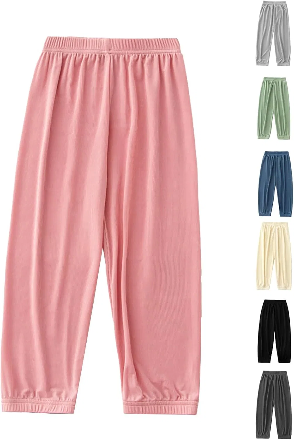 Спортивные брюки для девочек, широкие, на резинке, Pink