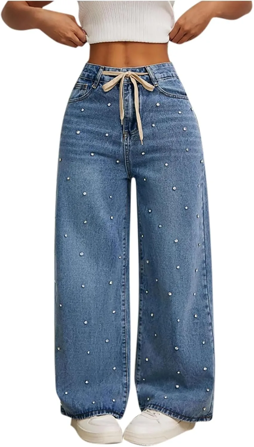 

Брюки джинсовые Barrel Women Y2K потертые мешковатые широкие fartey