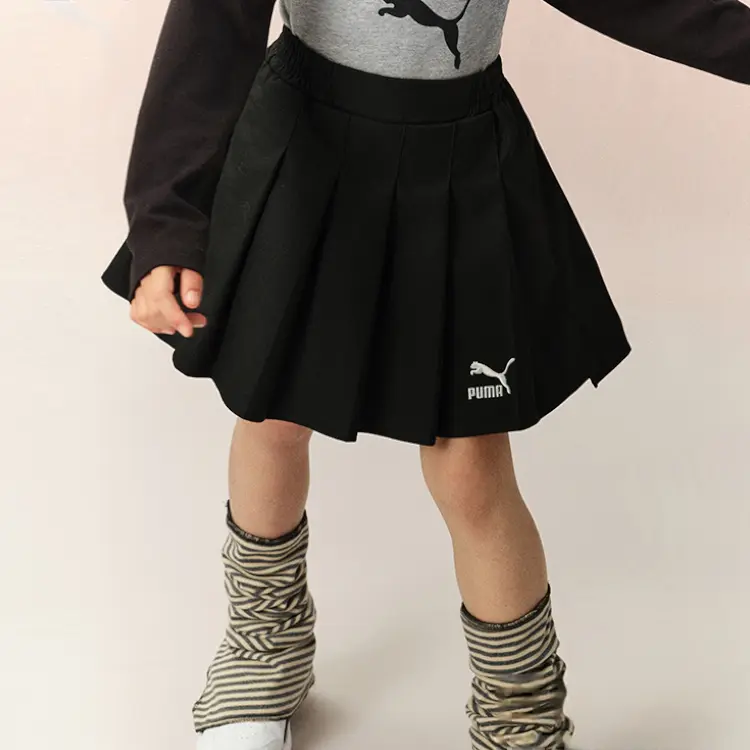 PUMA Юбка Sportstyle Collection SKIRT PLEATED G Black для детей 3-7 лет — фото 4