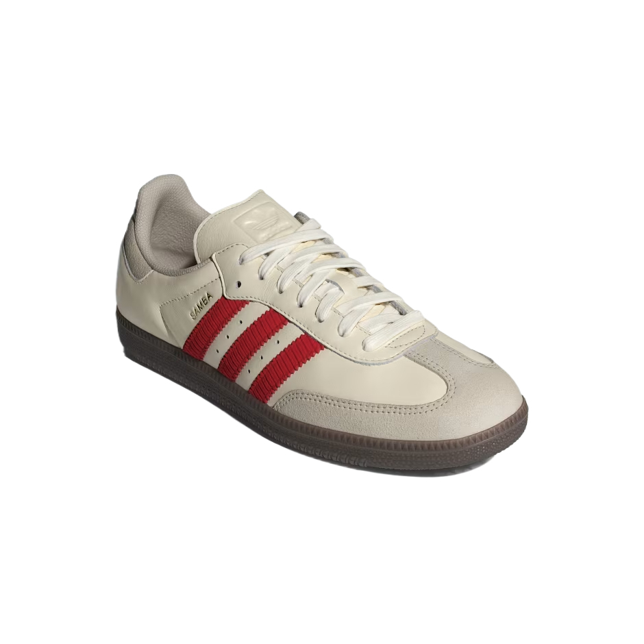 Кроссовки SAMBA OG Low top German Army Adidas Originals, экрю/bright красный/chewing gums — фото 4