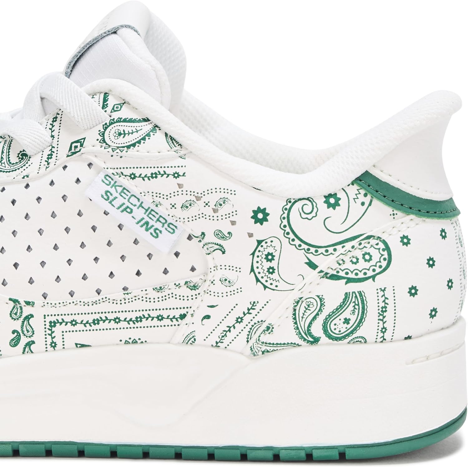 Мужские кроссовки Skechers Koopa-Court Paisley, белый/зеленый — фото 4