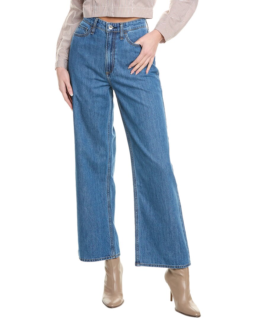 

Rag & bone Lori джинсы средней посадки средней посадки с широкими штанинами, синий